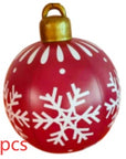 Christmas Ornament Ball Outdoor Pvc 60CM Inflatable Decorated Ball PVC Giant Big Large Balls Xmas Tree Decorations Toy Ball