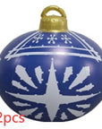 Christmas Ornament Ball Outdoor Pvc 60CM Inflatable Decorated Ball PVC Giant Big Large Balls Xmas Tree Decorations Toy Ball