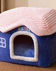 Foldable Dog House Pet Cat Bed Winter Dog Villa Sleep Kennel Removable Nest Warm Enclosed Cave Sofa Pets Supplies