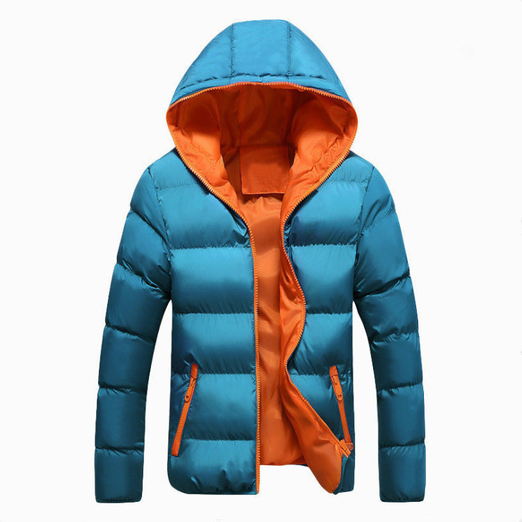 Men's plus size hooded padded down coat