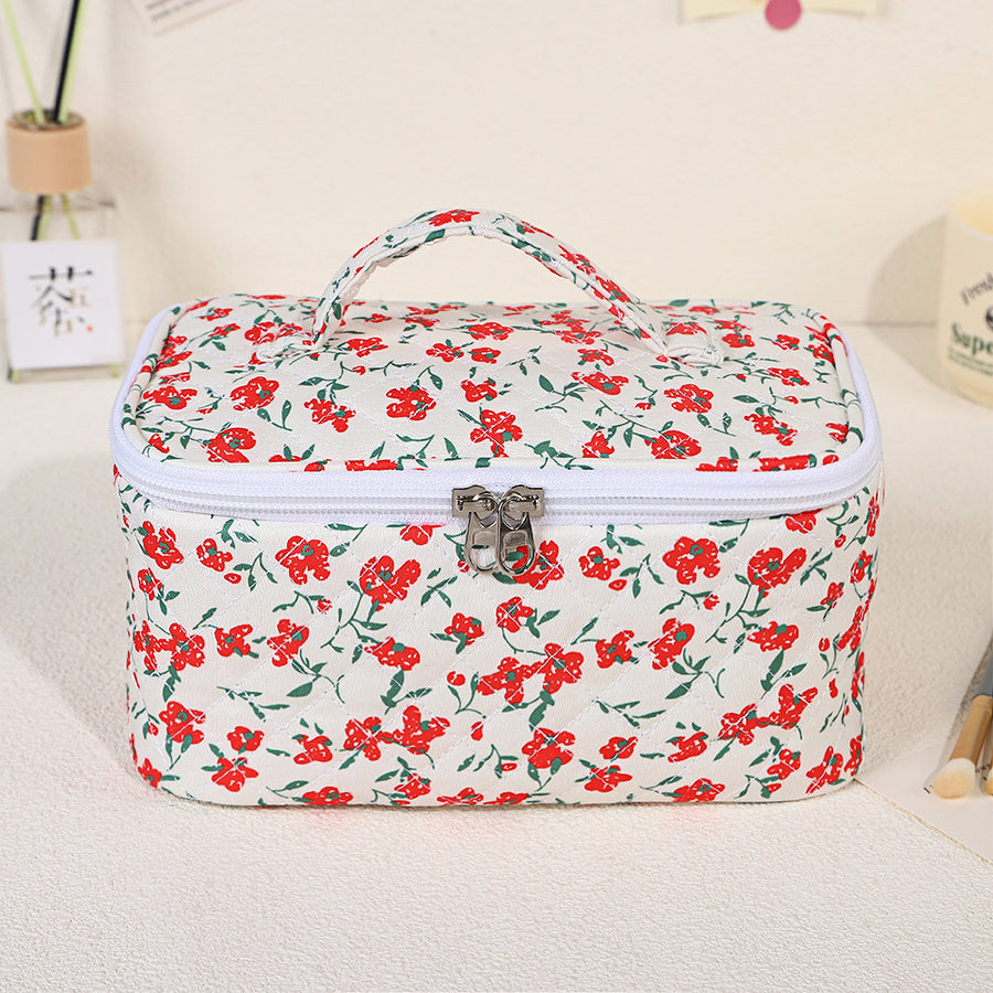 Large Capacity Floral Makeup Bag Good-looking Wash Bag Travel Portable Portable