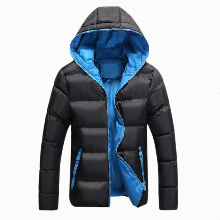 Men's plus size hooded padded down coat