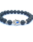 Bergamot evil eye stone bracelet