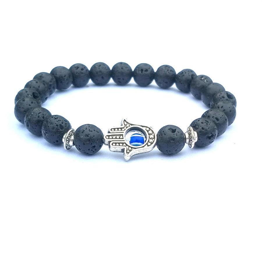 Bergamot evil eye stone bracelet