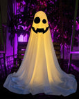 Ghost Halloween Decorations In The Front Porch Courtyard