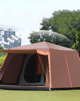 Outdoor Fully Automatic Aluminum Pole 3-4-5-8 People Double-layer Thickening Rainstorm Field Camping Big Tent