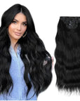 Synthetic Long Wavy Clip Hair Extensions