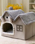 Foldable Dog House Pet Cat Bed Winter Dog Villa Sleep Kennel Removable Nest Warm Enclosed Cave Sofa Pets Supplies