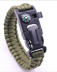 Emergency Paracord Bracelets, Survival Bracelet With Embedded Compass Whistle Survival Fire Starter Scraper Accessories, Suit For Hiking, Camping, Fishing And Hunting