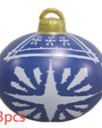 Christmas Ornament Ball Outdoor Pvc 60CM Inflatable Decorated Ball PVC Giant Big Large Balls Xmas Tree Decorations Toy Ball