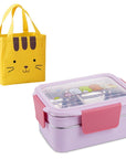 Stainless steel lunch box double lunch box