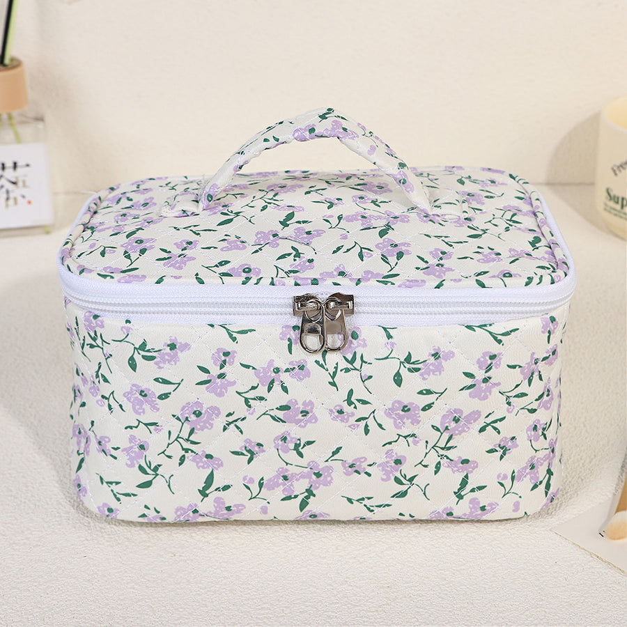 Large Capacity Floral Makeup Bag Good-looking Wash Bag Travel Portable Portable