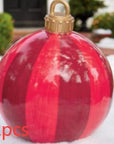 Christmas Ornament Ball Outdoor Pvc 60CM Inflatable Decorated Ball PVC Giant Big Large Balls Xmas Tree Decorations Toy Ball