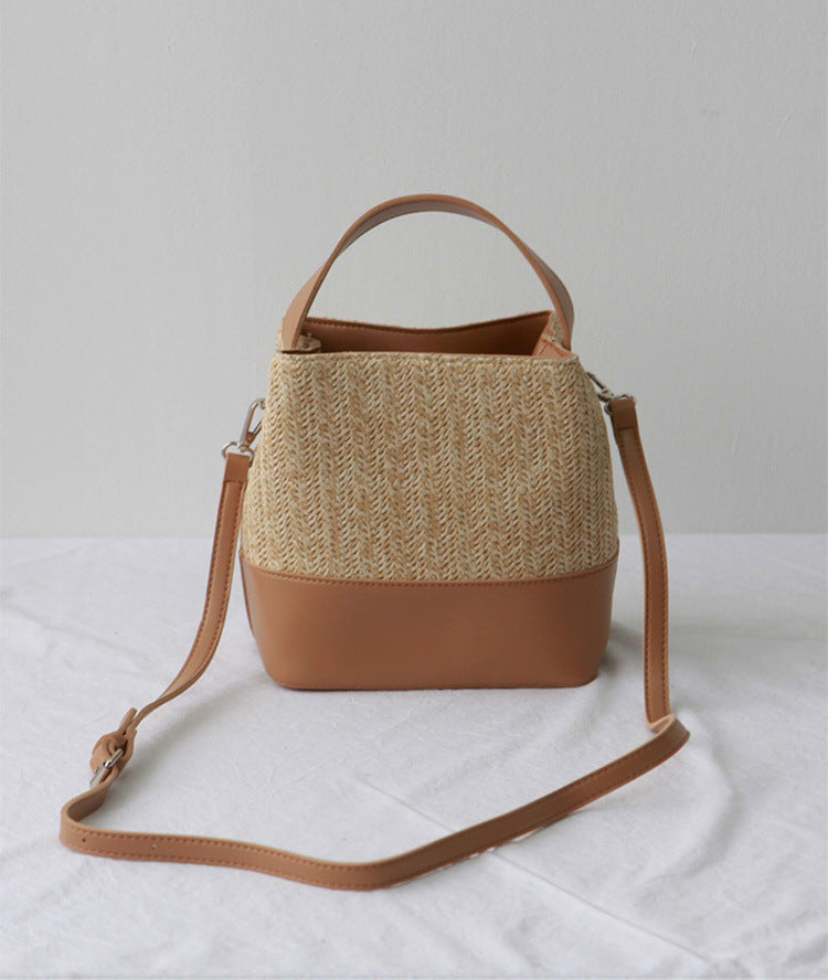 Makeup Small Square Women's Bag Woven Leather