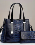 Women's Fashion Crocodile Pattern Large Capacity Combination Bags