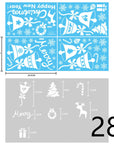 Christmas Decorations Glass Electrostatic Stickers