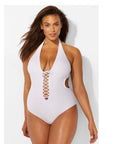 New Style Bikini Swim Fashion Sexy Solid Color One-piece Swimsuit