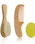 Baby Wool Brush Set, Baby Shower, Scrubbing Brush, Shower Comb