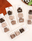 Coffee Color Series Three-piece Set Barrettes Updo Hair Accessories