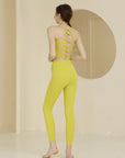 Solid Color Shockproof Beauty Back Slim Trousers Yoga Professional Gym Training High Elasticity Suit