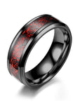 Stainless steel dragon pattern ring