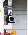 Halloween Courtyard Black Cat Witch Ghost Metal Decorations