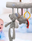 Infant Toddler Rattles Toys for Baby Stroller Crib Soft Rabbit Bear Style Pram Hanging Toys Plush Appease Doll Bed Accessories