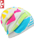 Double-layer Knitted Rainbow Parent-child Beanie Hat Ski Ice Knitted Sports Hat Wool Hat