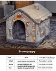 Foldable Dog House Pet Cat Bed Winter Dog Villa Sleep Kennel Removable Nest Warm Enclosed Cave Sofa Pets Supplies