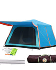 Outdoor Fully Automatic Aluminum Pole 3-4-5-8 People Double-layer Thickening Rainstorm Field Camping Big Tent