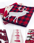 Christmas Elk Snowman Table Runner Merry Christmas Decorations