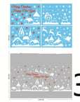 Christmas Decorations Glass Electrostatic Stickers