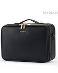 Large Capacity Leather Cosmetic Bag Portable Makeup Artist Makeup Storage Bag