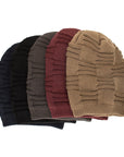 Fleece Three Stripes Knitted Beanie Hat