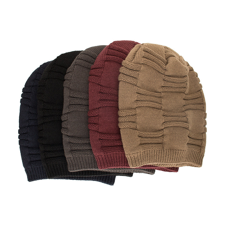 Fleece Three Stripes Knitted Beanie Hat