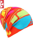 Double-layer Knitted Rainbow Parent-child Beanie Hat Ski Ice Knitted Sports Hat Wool Hat