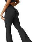 Women Sleeveless Flare Jumpsuits Fitness Yoga Long Pants