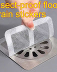 Disposable Self-adhesive Tian Zi Floor Drain Sheet Anti-blocking Insect-proof Anti-hair