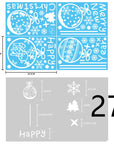 Christmas Decorations Glass Electrostatic Stickers