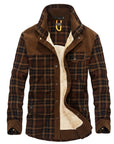 Winter Jacket Men Thicken Warm Fleece Jackets Coats Pure Cotton Plaid Jacket Military Clothes