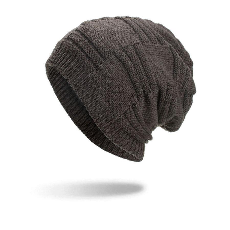 Fleece Three Stripes Knitted Beanie Hat