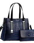 Women's Fashion Crocodile Pattern Large Capacity Combination Bags