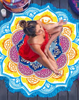 Polygon Printing Tassel Round Bath Towel Yoga Mat