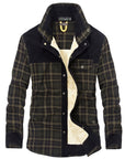 Winter Jacket Men Thicken Warm Fleece Jackets Coats Pure Cotton Plaid Jacket Military Clothes