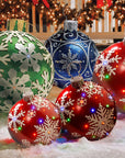 Christmas Ornament Ball Outdoor Pvc 60CM Inflatable Decorated Ball PVC Giant Big Large Balls Xmas Tree Decorations Toy Ball