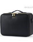 Large Capacity Leather Cosmetic Bag Portable Makeup Artist Makeup Storage Bag