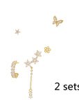 Romantic Star And Moon Series Popular Butterfly Earrings