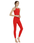 Solid Color Shockproof Beauty Back Slim Trousers Yoga Professional Gym Training High Elasticity Suit