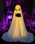 Ghost Halloween Decorations In The Front Porch Courtyard