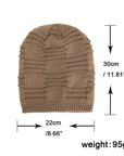 Fleece Three Stripes Knitted Beanie Hat